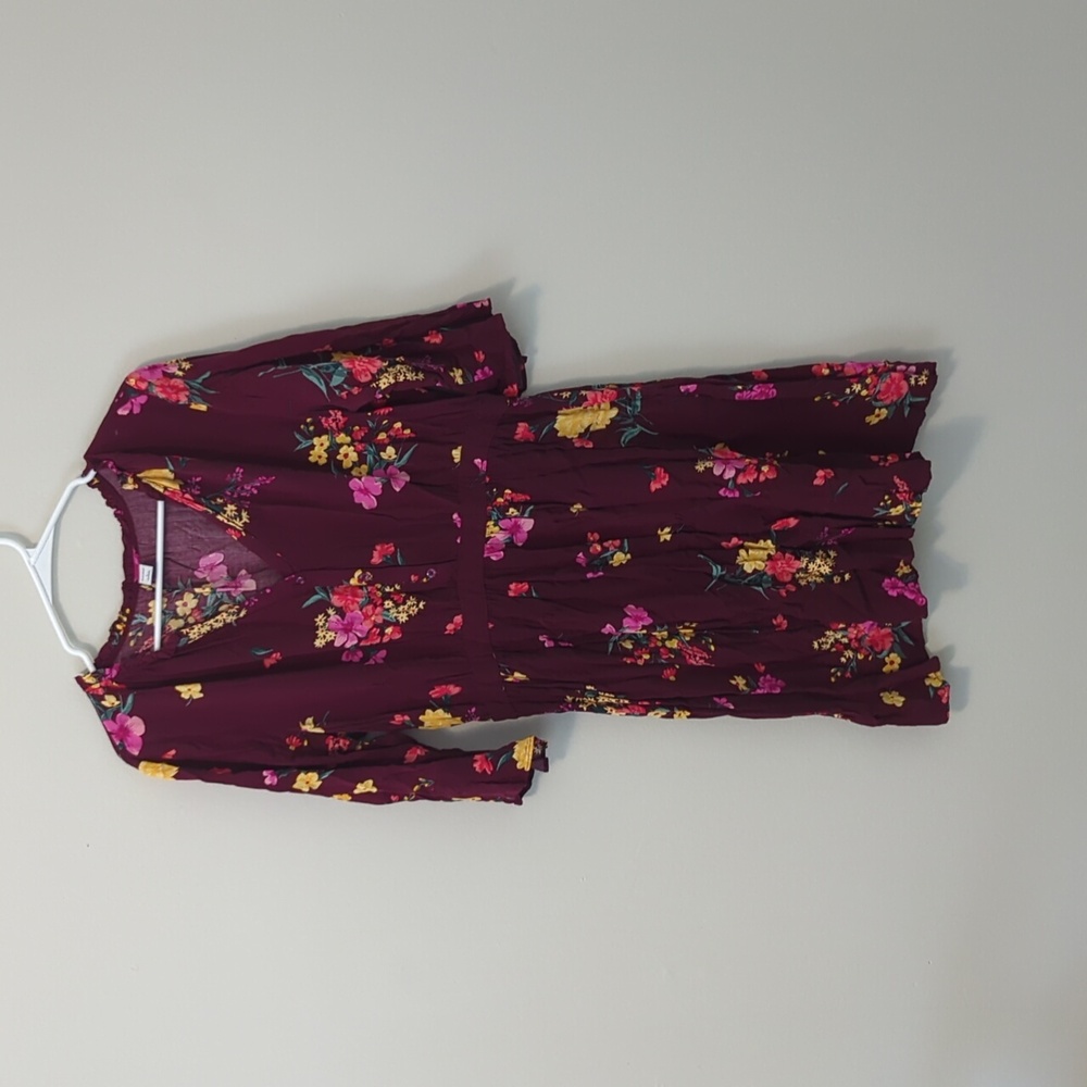 Red floral dress